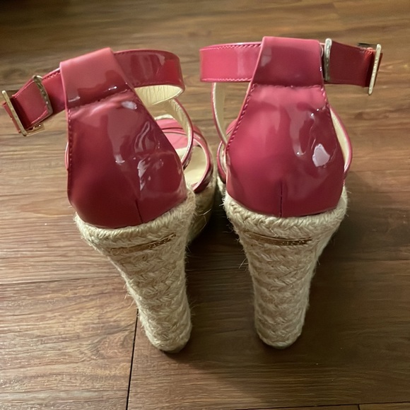 Jimmy Choo Porto Patent Espadrille Wedge, Pink - Picture 10 of 14